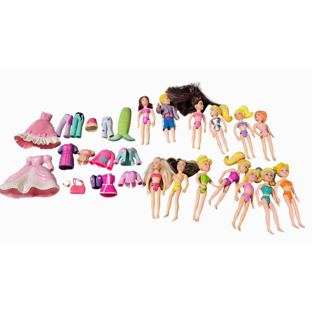 Mattel Polly Pocket Vintage Doll Lot 13 Figures 90s Y2K